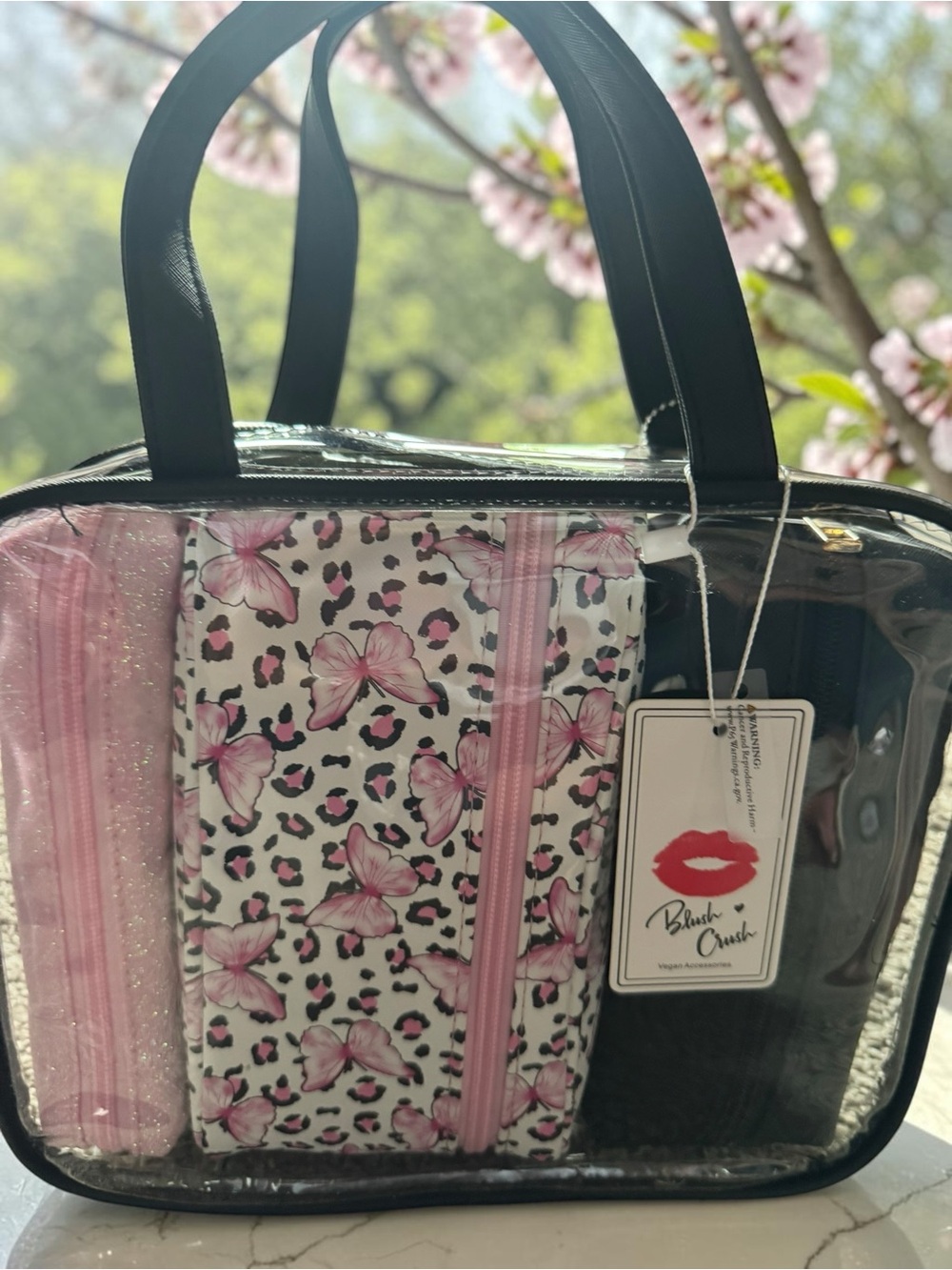 Blush Crush Cosmetic Bag Set NWT